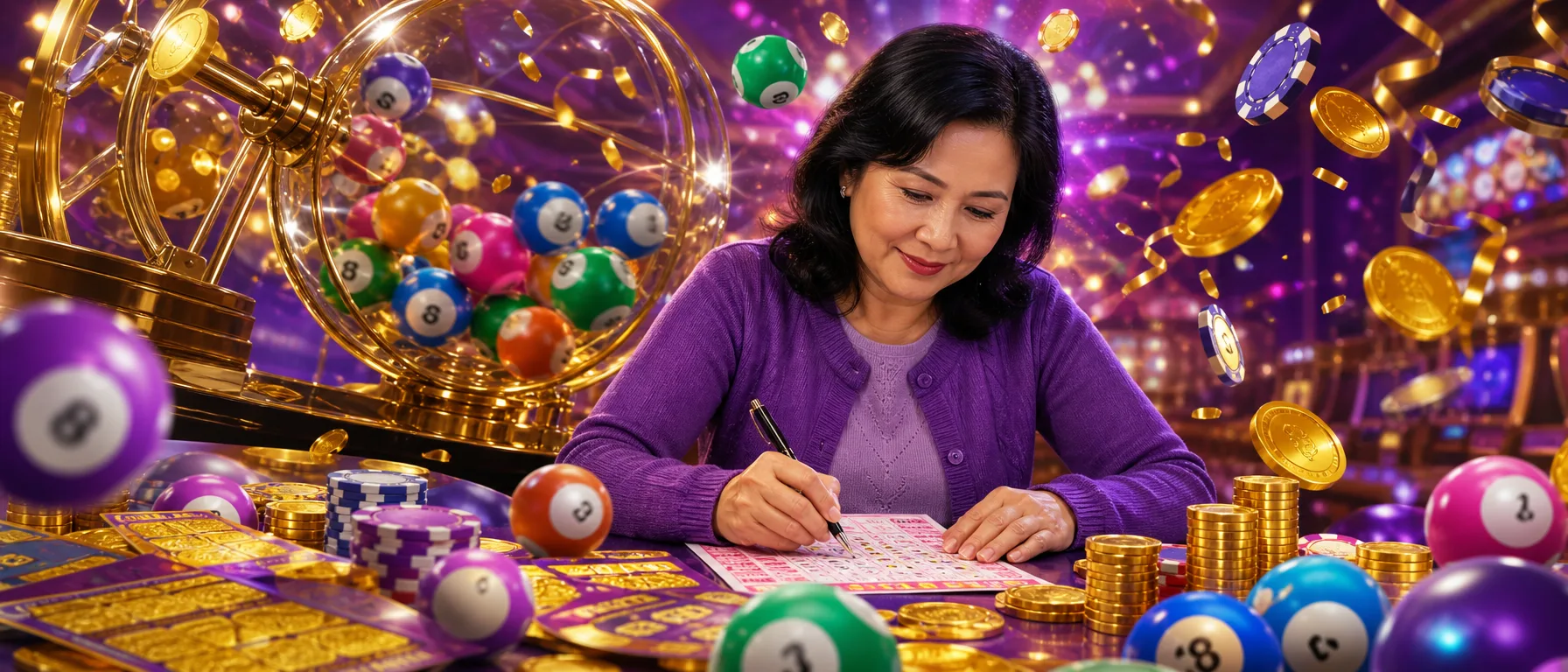 Your meta888 Account, Set Up in Minutes. Before the games begin, here's exactly how registration works – si… – lottery bingo violet illustration